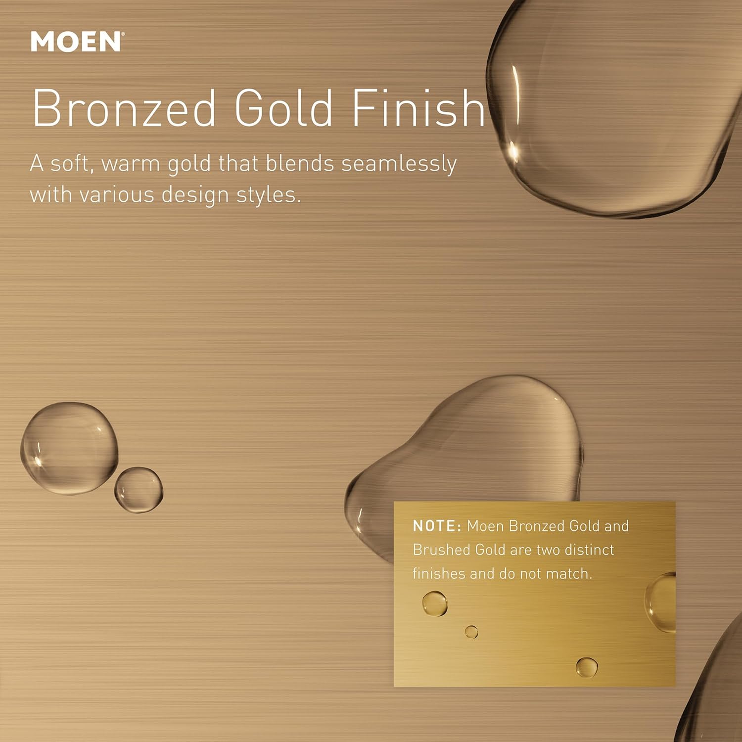 Moen Aryls Bronzed Gold 24-Inch Wide Modern Bathroom Hotel-Style Towel Storage Shelf with Towel Bar, Y5794BZG