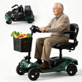 Mobility Scooter,4 Wheel Mobility Scooter,300LBS Capacity,Lightweight and Portable,with LED Headlights and Basket,Charger Included,Gifts Suitable for Elders,Green