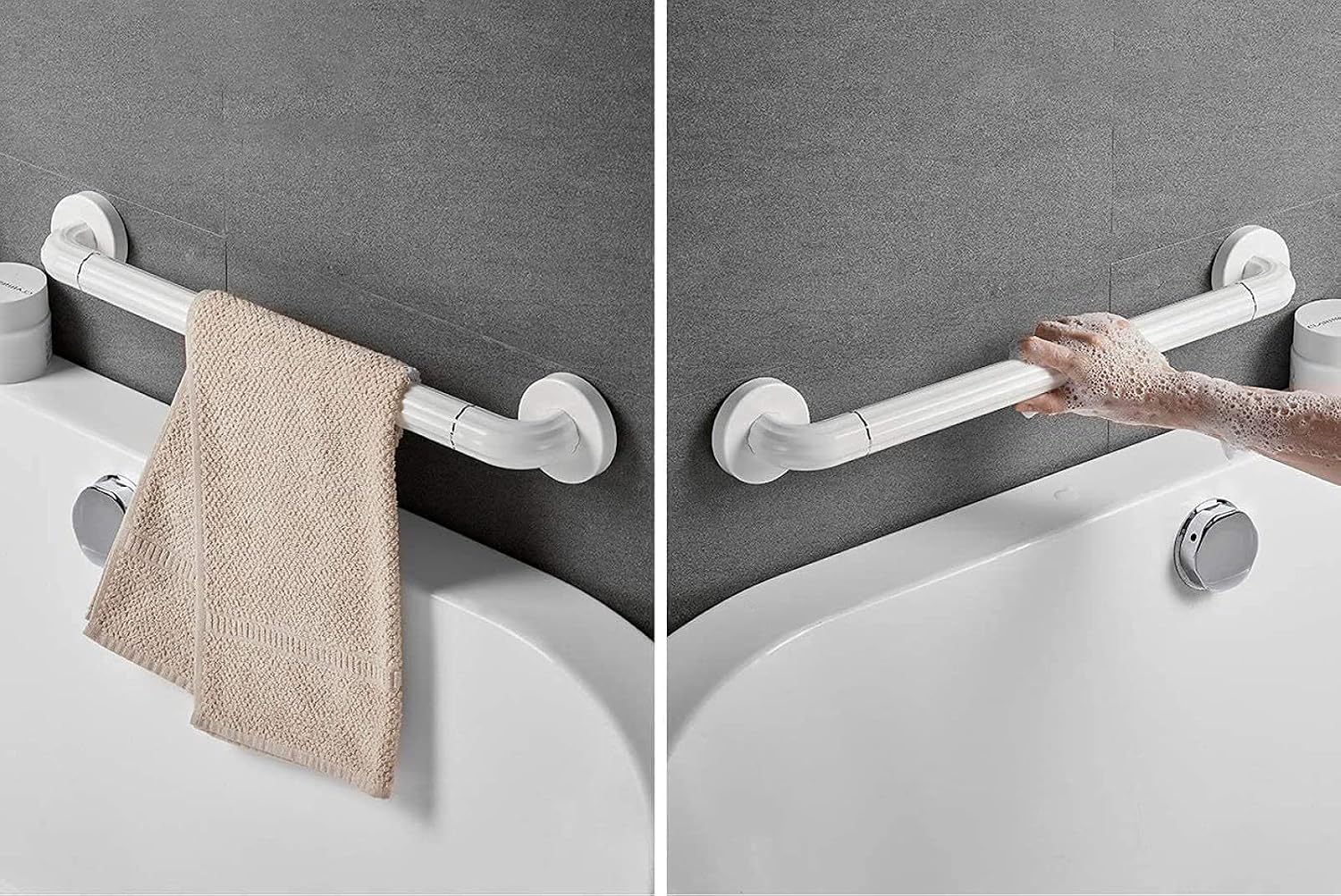Handrail Shower Handle Bathroom Tub Stainless Steel Non Skid,ly ren Mobility Daily Living Aids Assist te 58.3cm te 48.2cm