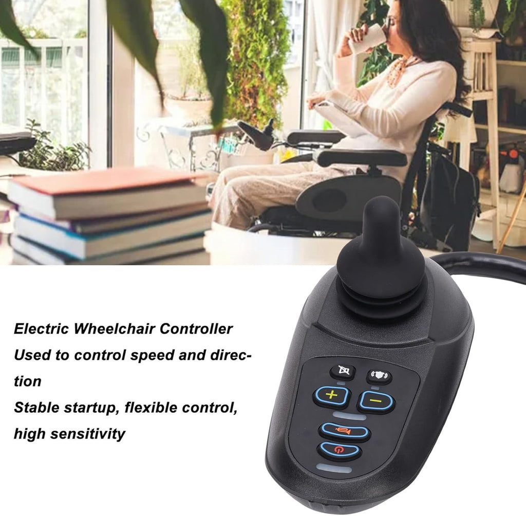 FTVOGUE Electric Chair Controller 50A Universal Joystick with Magnetic Brake Connector and Remote Control for Wheelchairs and Mobility Scooters