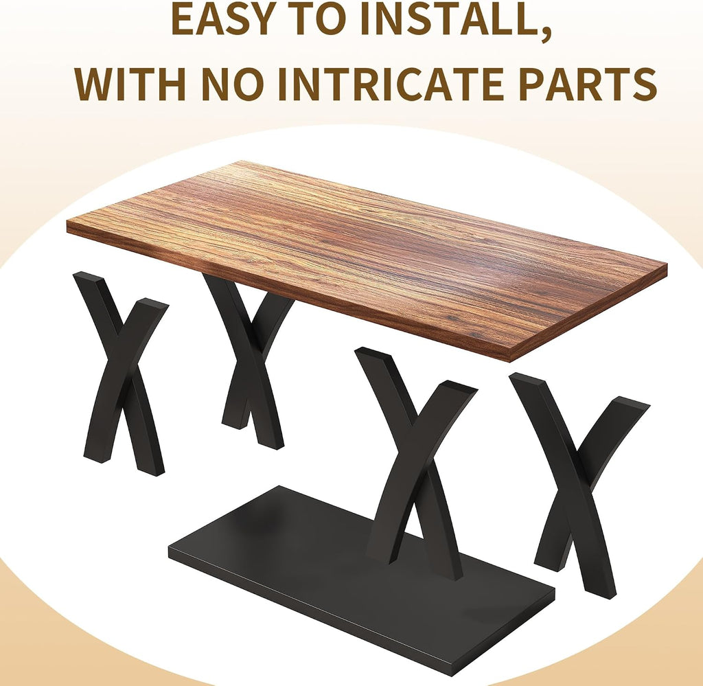 47' Wood Coffee Tables for Living Room Rustic Stands with Storage Shelf Black Blown Coffee Tables for Living Room Farmhouse Center Stands with Shelf. Farmhouse Rectangle Center Table