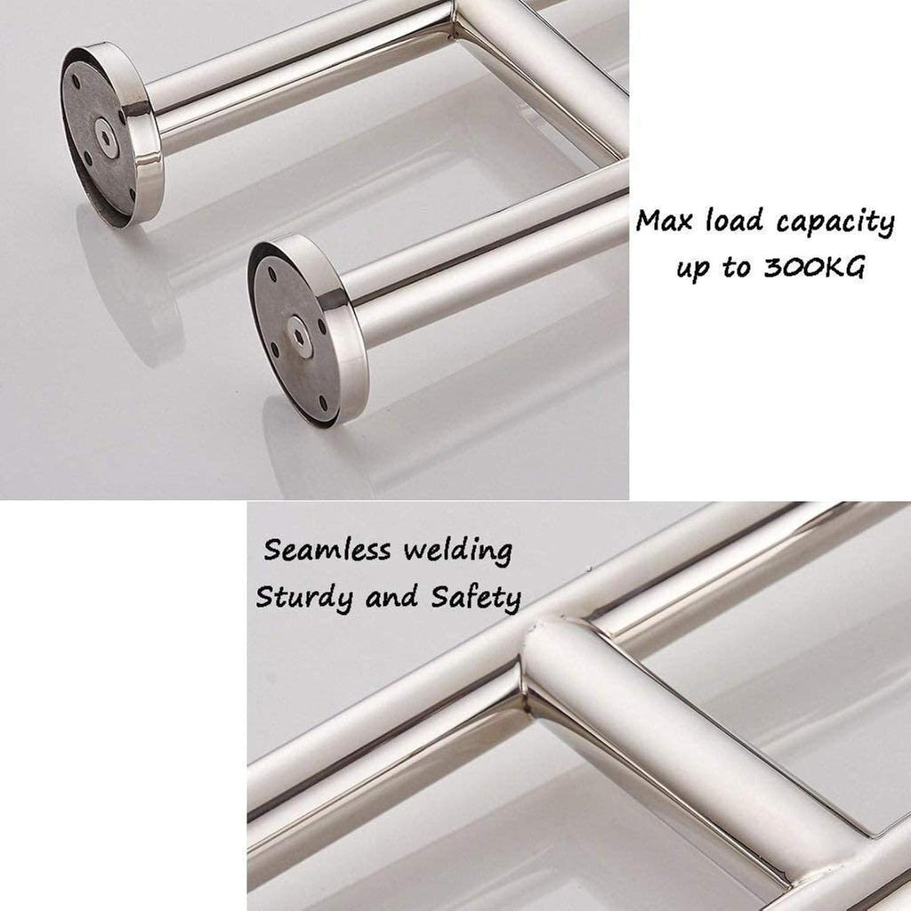 Bath Handle Towel Rail U Type Grab Rails Anti-Slip Polished Chrome Safety Support Rail Grab Bar Disability Aid Hold for Toilet/Shower Bathroom