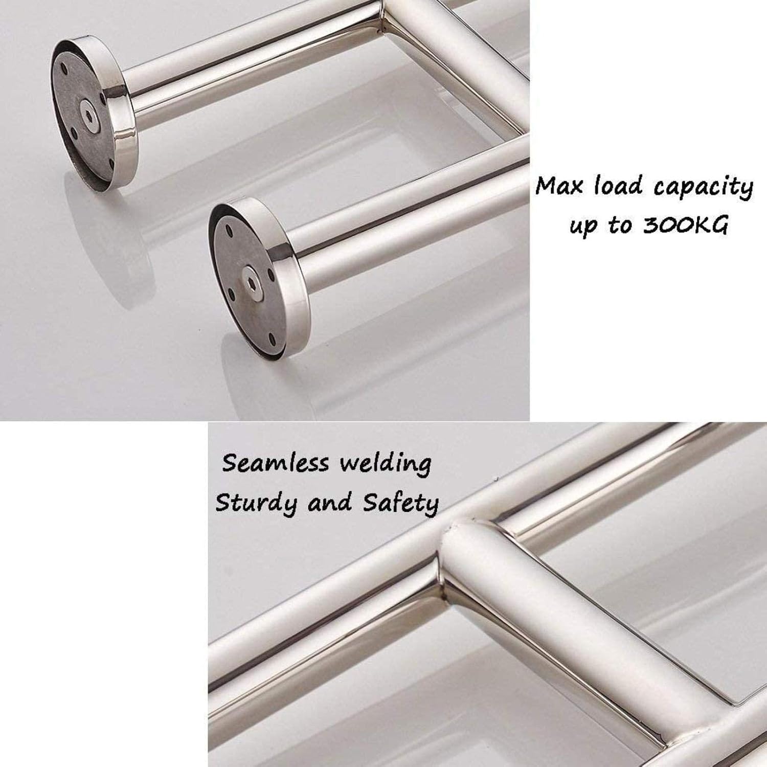 Bath Handle Towel Rail U Type Grab Rails Anti-Slip Polished Chrome Safety Support Rail Grab Bar Disability Aid Hold for Toilet/Shower Bathroom