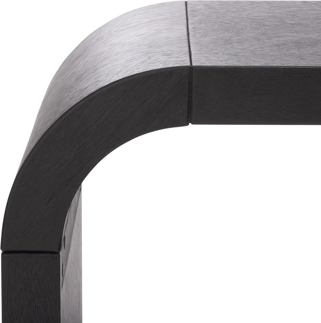 SAFAVIEH Home Collection - Liasonya Coffee Table, Black with Curved Base Waterfall Design for Living Room (COF6610C)