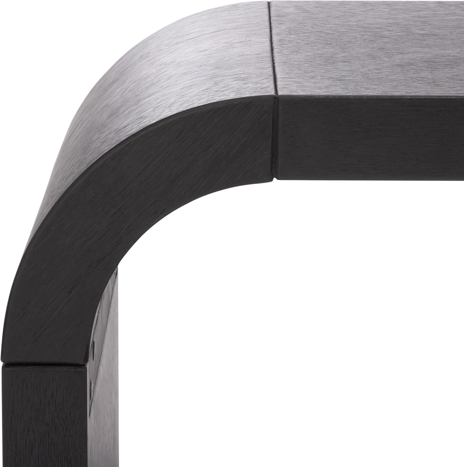 SAFAVIEH Home Collection - Liasonya Coffee Table, Black with Curved Base Waterfall Design for Living Room (COF6610C)