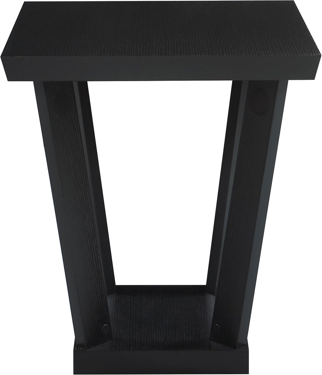 Coaster Home Furnishings - Aminta - Wood - 3-Piece Coffee and End Table Set with Beveled Tops, Angled Legs, and Flush Squared Base - Contemporary Style - Living Room - Black - 753434