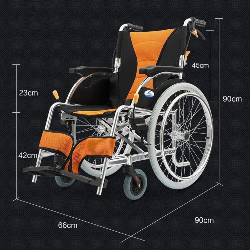 Wheelchair Aluminum Alloy, Light Fold Travel Portable Child Old Man Scooter Seniors Trolley,Portable