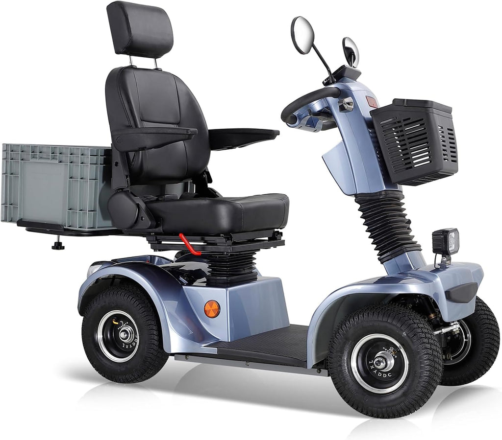 All Terrain Mobility Scooter for Seniors,Heavy-Duty 4 Wheel Mobility Scooters Mobility Scooter,Handicap Scooters for Adults with 3-Speed Travel Long