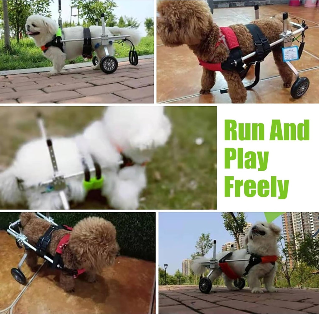 Dog Wheelchair Rehabilitation Aid, Pet Assisted Walk Wheelchair for Rear Support, Dog Rehabilitation Training Cart, Dog Scooter with Paralyzed/Disability/Injured Hind Legs