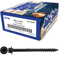 Jake Sales #14 X 3-1/4' Heavy Duty Black Timber/Log/Landscaping Wood Screws - Exterior Coated Heavy Duty Screws. 10 x 50 Count Boxes - 500 Screws