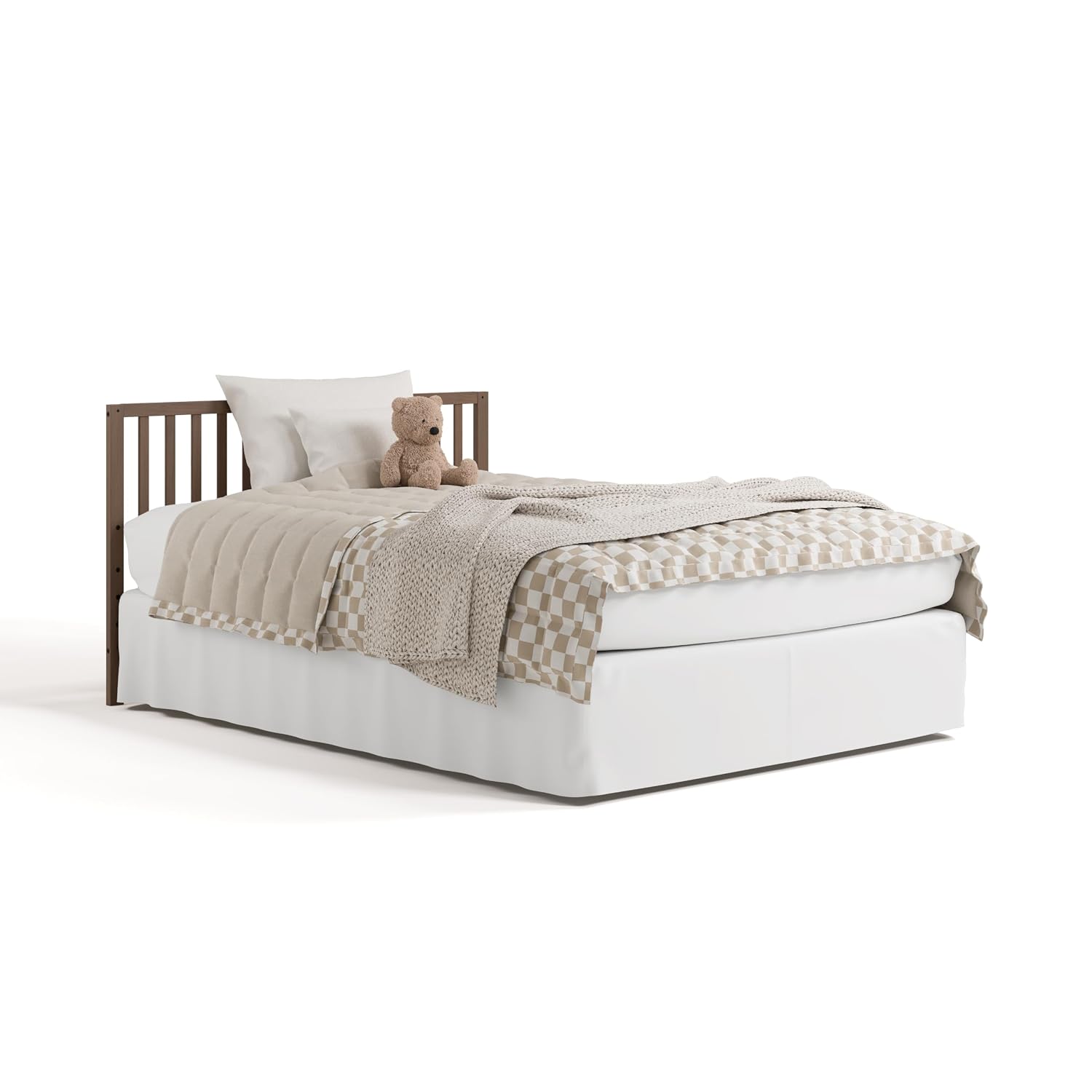 Storkcraft Morningside 5-in-1 Convertible Crib – GREENGUARD Gold Certified, Fits Standard Crib Mattress, Converts to Toddler Bed, Daybed and Full Bed, 4 Adjustable Mattress Heights (Hazelnut)