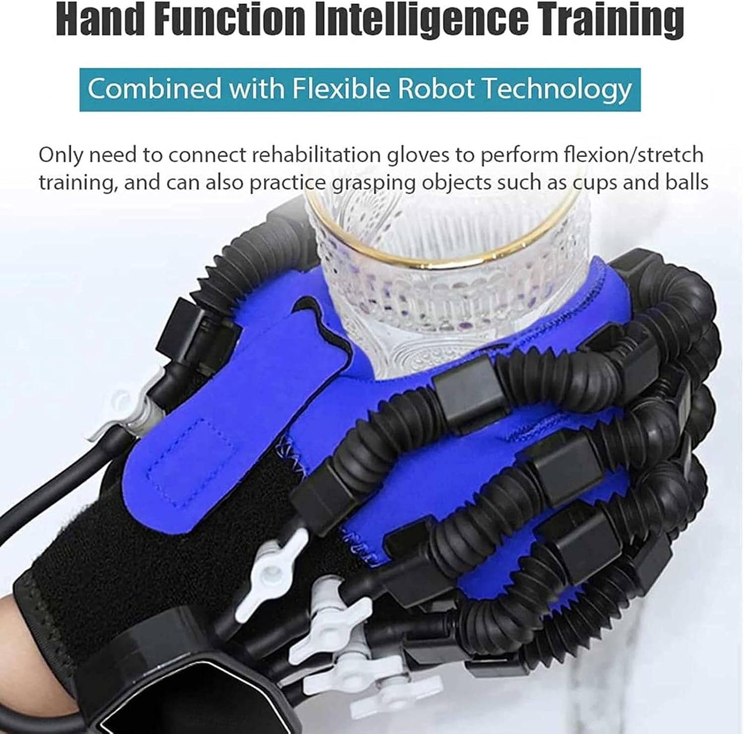 Disability Aids Rehabilitation Equipment Finger Straightening Brace Guard for Stroke People Finger Wrist Training,Right-L