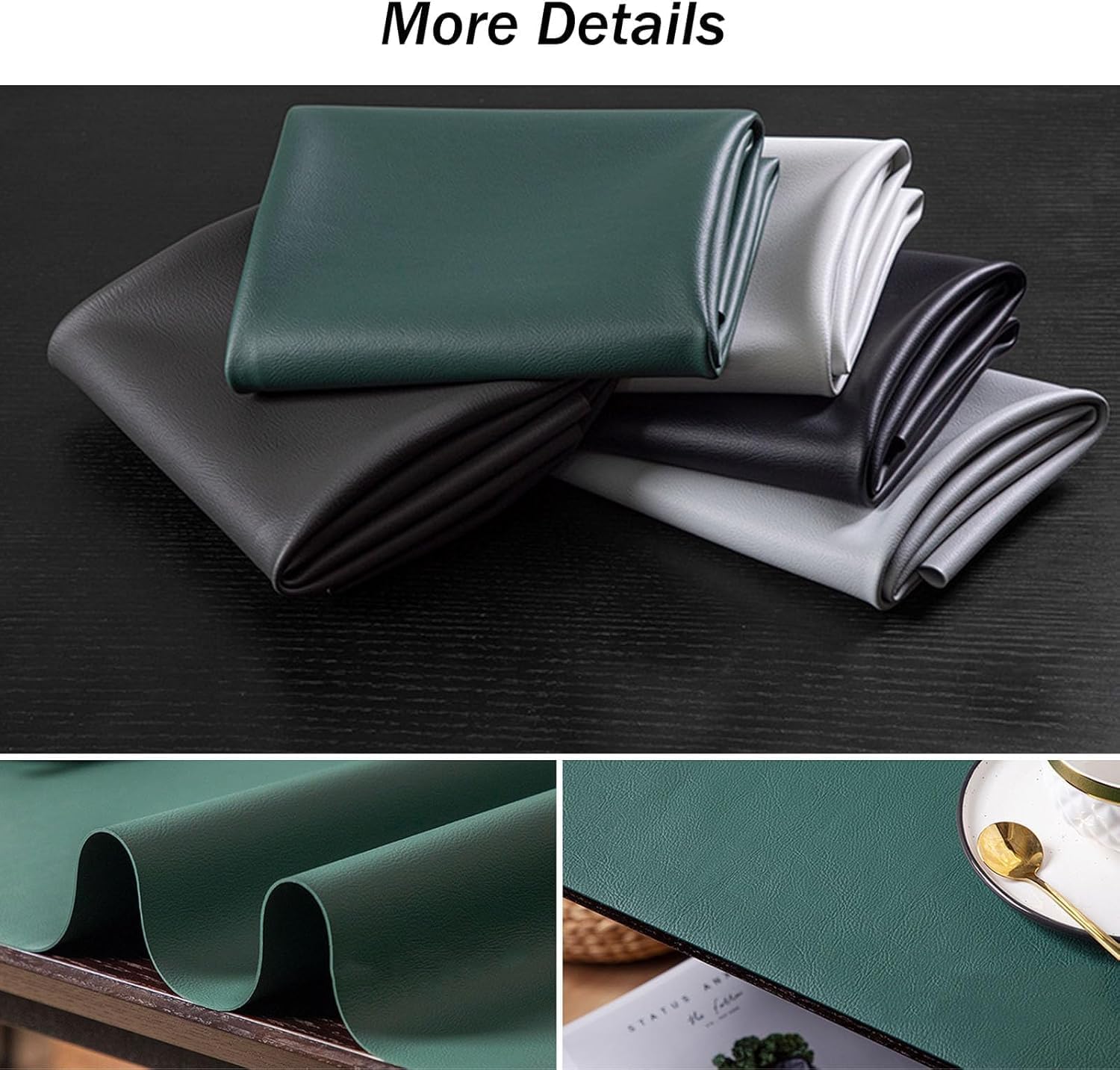 Imitation Leather Round Tablecloth Restaurant Can Wipe Vinyl Protective Pad Heat-Resistant Table Cover(120cm)