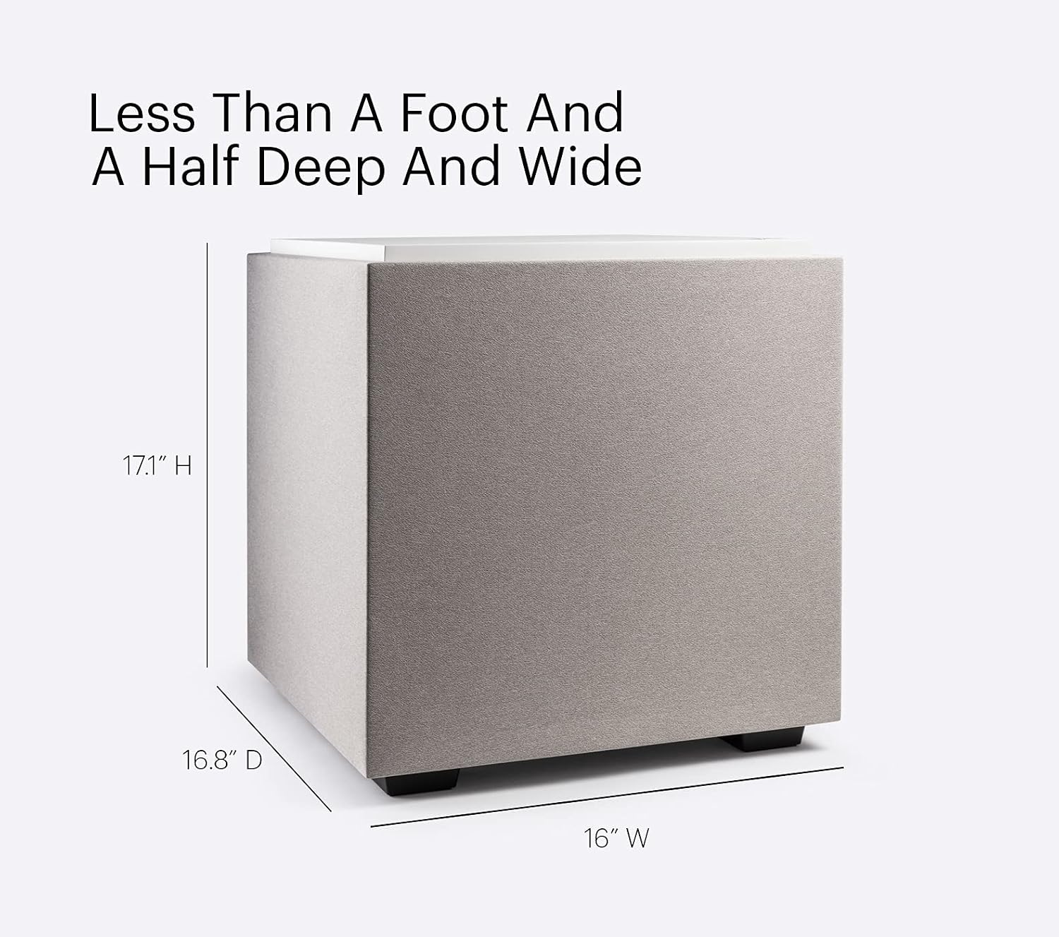 Definitive Technology Descend DN10 10' Subwoofer Digitally Optimized for Movies and Music, New 3XR Architecture, 500W Peak Class D Amplifier & (2) 10' Bass Radiators, White (Renewed) (Renewed)