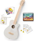 Loog Pro 6 Acoustic kids real guitar for Beginners Compact size Ages 9+ Learning app and Lessons included