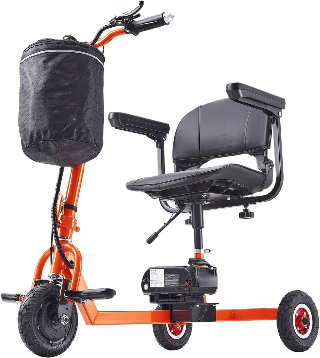 VEVOR 2025 Upgraded Lightweight Mobility Scooter for Adults & Seniors,50lb Foldable, FAA & Cruise Approved with 12 Mile Range & Removable Battery. Supports 330lbs
