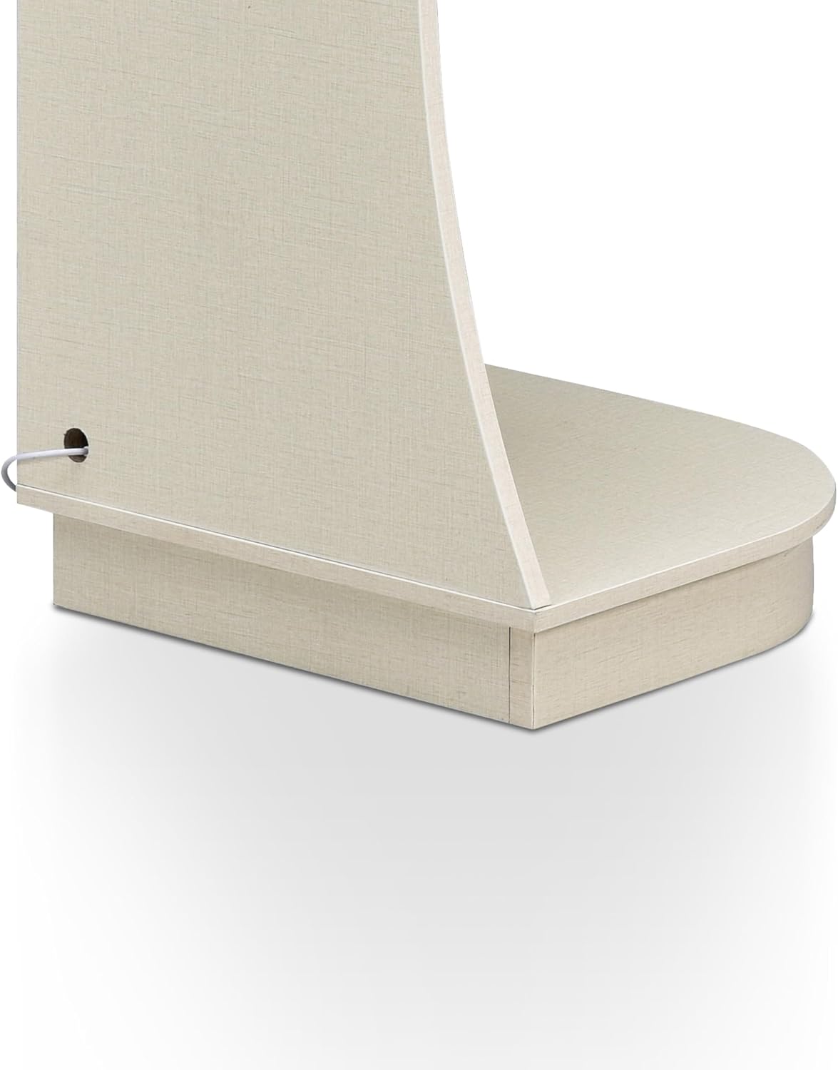 Homes: Inside + Out Connelly Modern 5 Shelf LED Bookcase, Unique Thin Wood Bookshelf with Storage and Remote, Office Shelving,Tall Book Shelf for Bedroom, Living Room and Small Spaces, Cream Weave