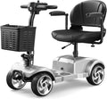 4 Wheel Electric Mobility Scooter for Adults and Seniors, 20 Miles Range Foldable Electric Scooter, Compact Heavy Duty Mobile for Travel with 300 lb Capacity, Powered Electric Wheelchair, Grey