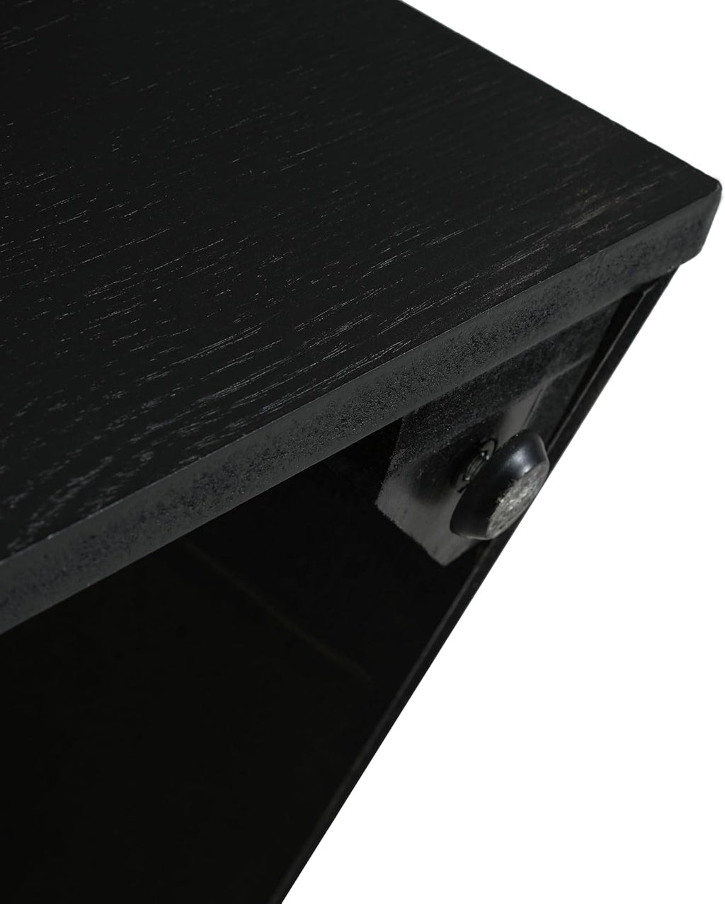 Merax Modern Square Coffee Table for Living Room,31.5 Inch Brown Wood Grain Top & Black Base, Mid-Century Farmhouse Style Center Accent Table,Brown