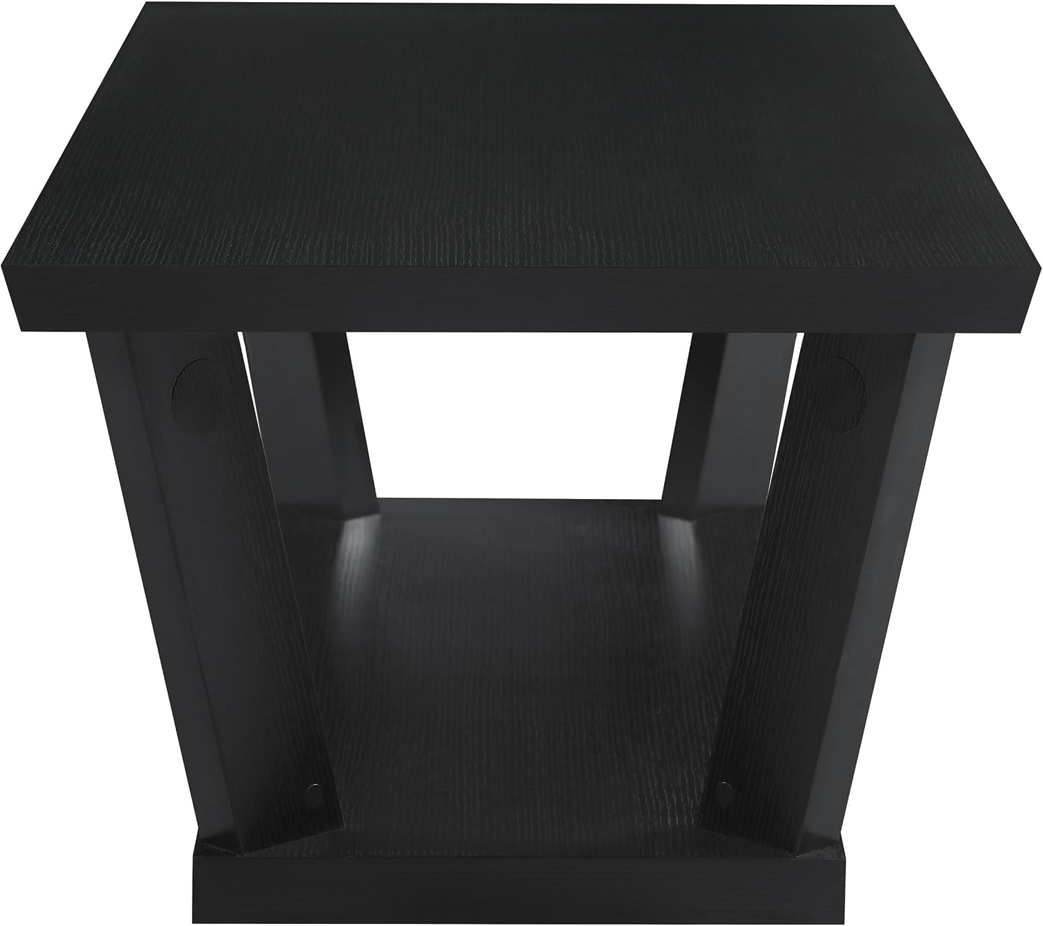 Coaster Home Furnishings - Aminta - Wood - 3-Piece Coffee and End Table Set with Beveled Tops, Angled Legs, and Flush Squared Base - Contemporary Style - Living Room - Black - 753434