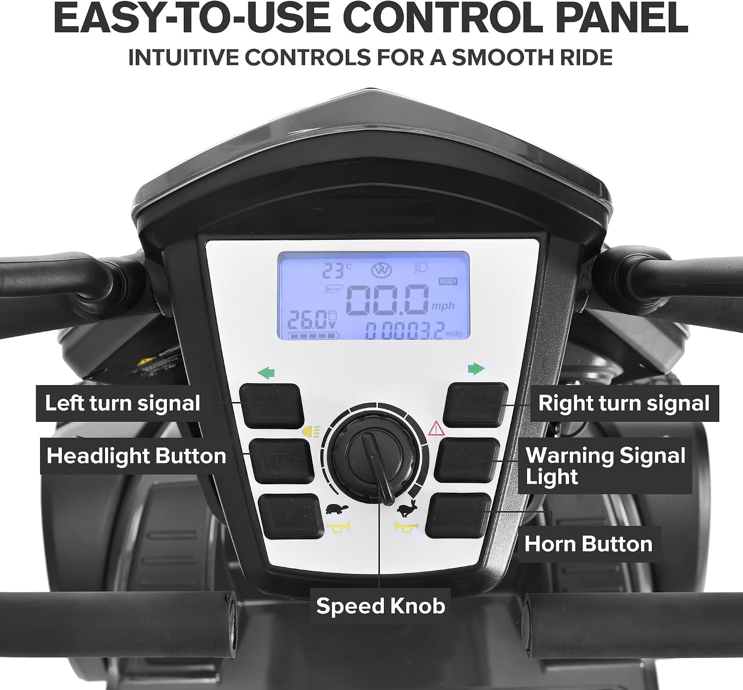 Mobility Scooters for Seniors & Adults 500 Lb Weight Foldable,Heavy Duty 4 Wheel Powered Scooter,Portable Disability Electric Wheelchair,500W Motor,52AH Battery,25 Miles Range,Rear Basket,Black