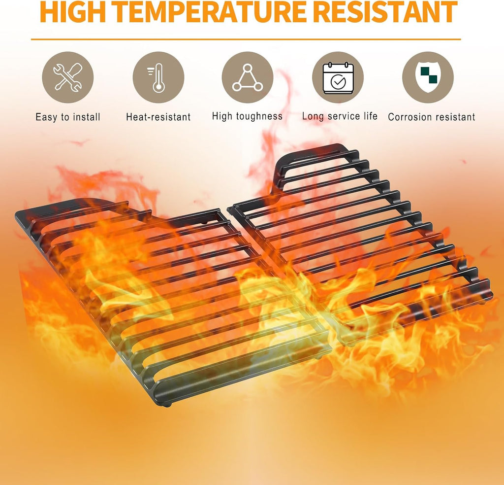 Atgestore W10594440 Burner Grate Replacement for Whirlpool Stove Parts Cast Iron Grate WCG55US0HS00 WCG51US0DS00 Whirlpool Amana Gas Range Part Surface Cooktop Stove Top Grate Kit Cookware Accessories