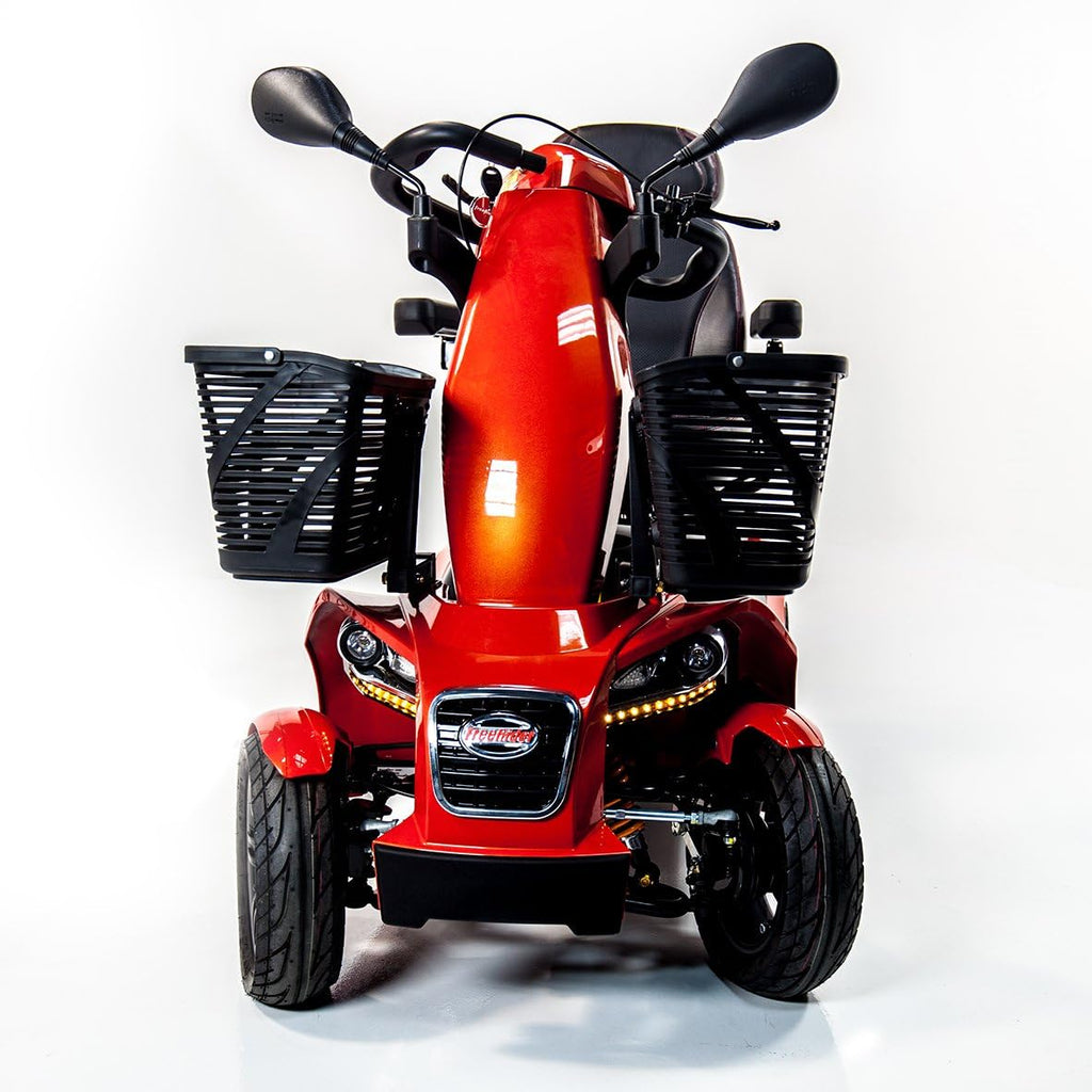 Freerider FR1 Mobility 4-Wheel Sporty Heavy Duty Rugged Scooter (Crimson Red)