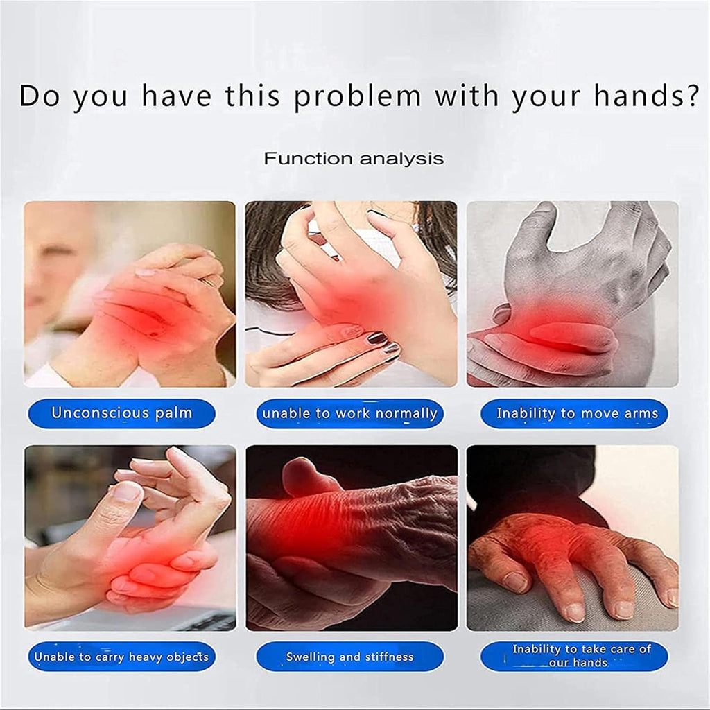Rehabilitation Robot Gloves Protector Exoskeleton Manual Training for Stroke Hemiplegia Hand Function Recovery Relief Finger Cramps,Left-M