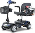 Mobility Scooters for Seniors 400 Lb Weight Capacity,Portable Folding Mobility Scooter, Travel Mobility Scooter,Heavy Duty Electric Powered Scooter W/Foldable Removable Disability Scooter,Blue