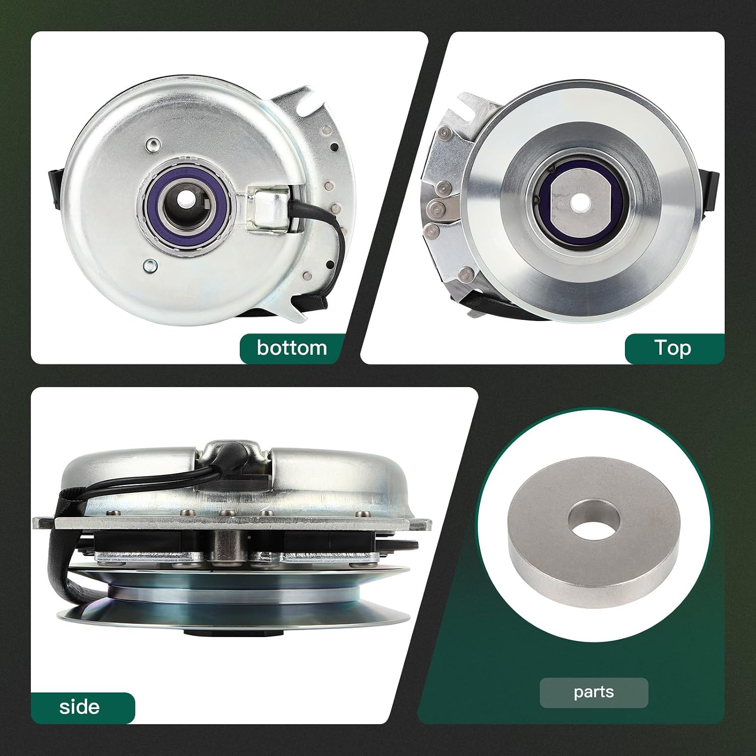 ACEBRI PTO Clutch for Bad Boy: 070-1000-00, for Bad Boy 2015 2016 2017, for Bad Boy ZT Elite (2013-2016), CZT Elite (2014-2015) Clutch, for Warner: 5218-220 5218-221 350 Mower Clutch, 5100084 S SM