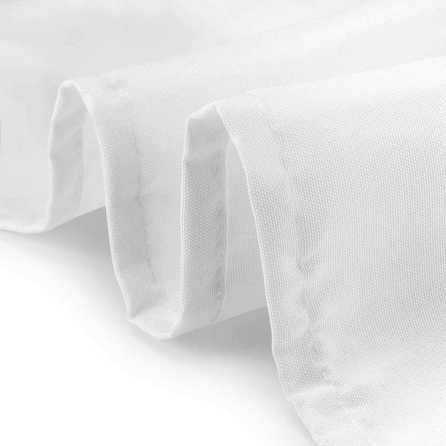 Lann's Linens - 10 Premium 120' Round Tablecloths for Wedding/Banquet/Restaurant - Polyester Fabric Table Cloths - White