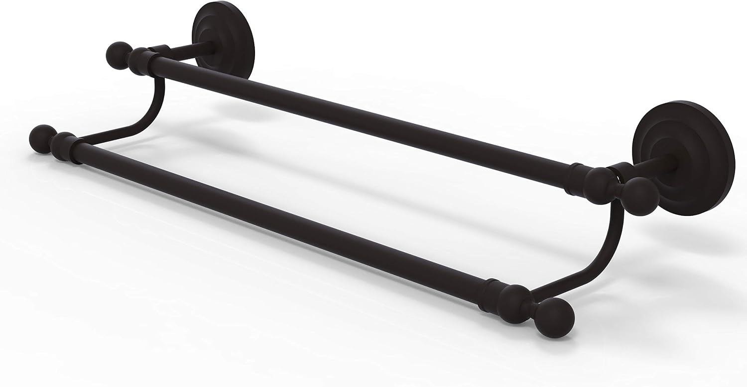 Allied Brass QN-72/18 Que 18 Inch Double Towel Bar, Oil Rubbed Bronze