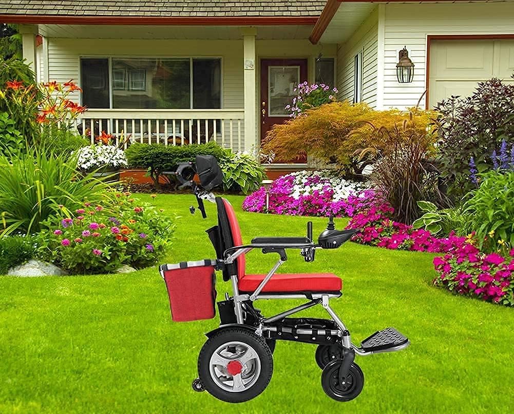Aluminum Alloy Electric Wheelchair Portable Folding Headrest Trolley Travel Scooter for The Elderly with Disabilities