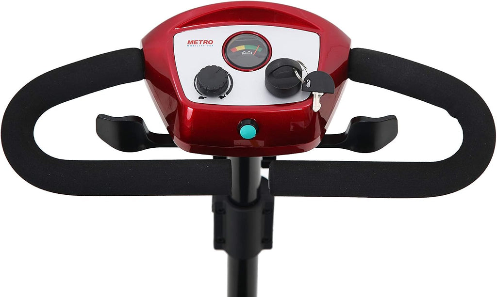Folding Mobility Scooter for Seniors 4 Wheel Scooter for Adults Electric Medical Scooter Compact for Travel - Electric Powered Wheelchair Device - Compact Heavy Duty Mobile(M1 Red)