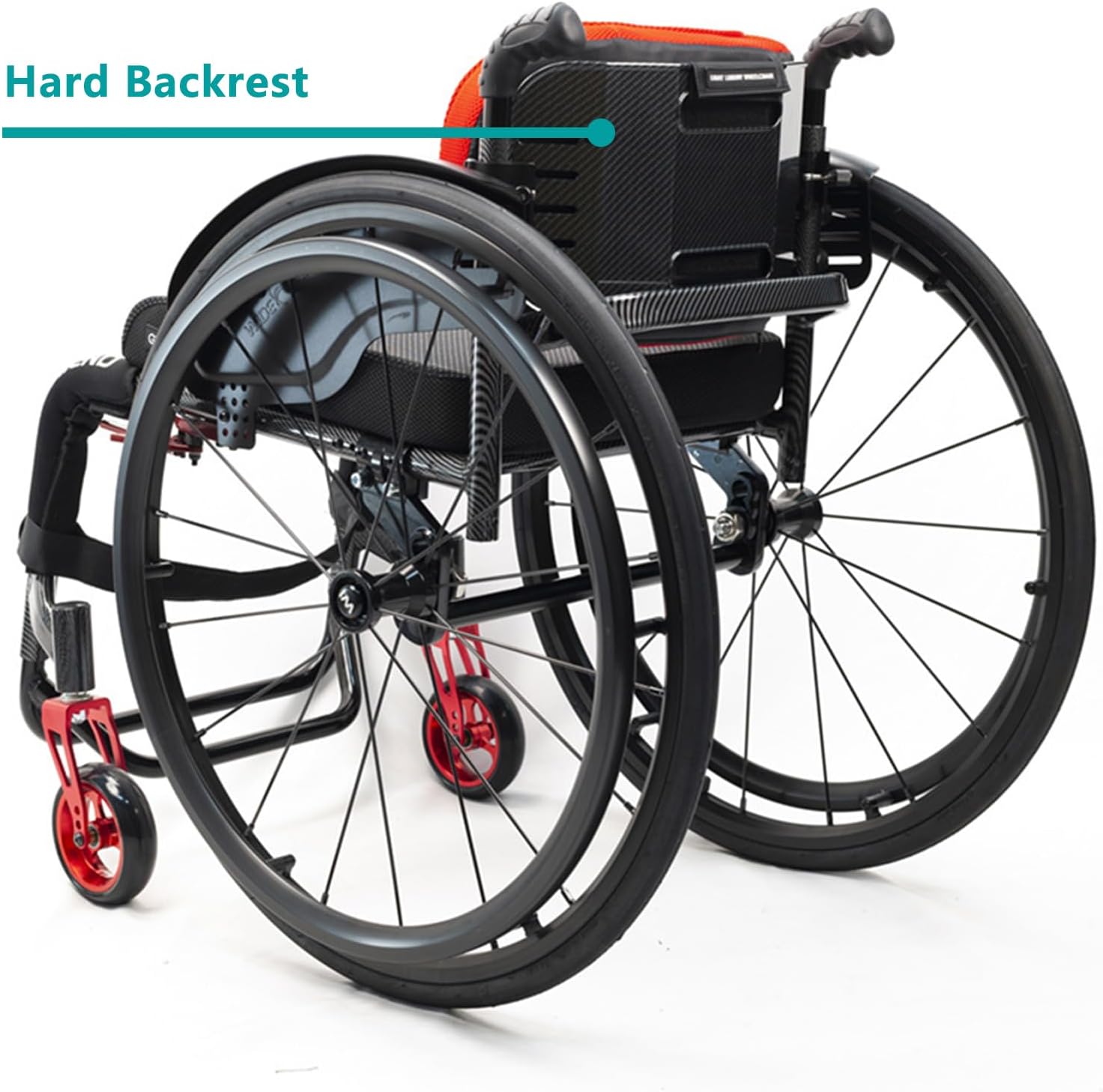 Lightweight Wheelchair,Sports Wheelchairs,Aluminum Alloy Wheelchair,Leisure Wheelchair,All Terrain Wheelchair,Self-propelled Shock-Absorbing Wheelchair,with Handbrakes And Quick Release Rear Wheels(Bl