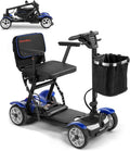 Wheelwavi Lightweight Mobility Scooter for Seniors, 20-25 Miles Portable Mobility Scooter for Travel, Removable Lithium Battery, Scooter for Adults with 330 lbs Capacity LED Headlights-RED