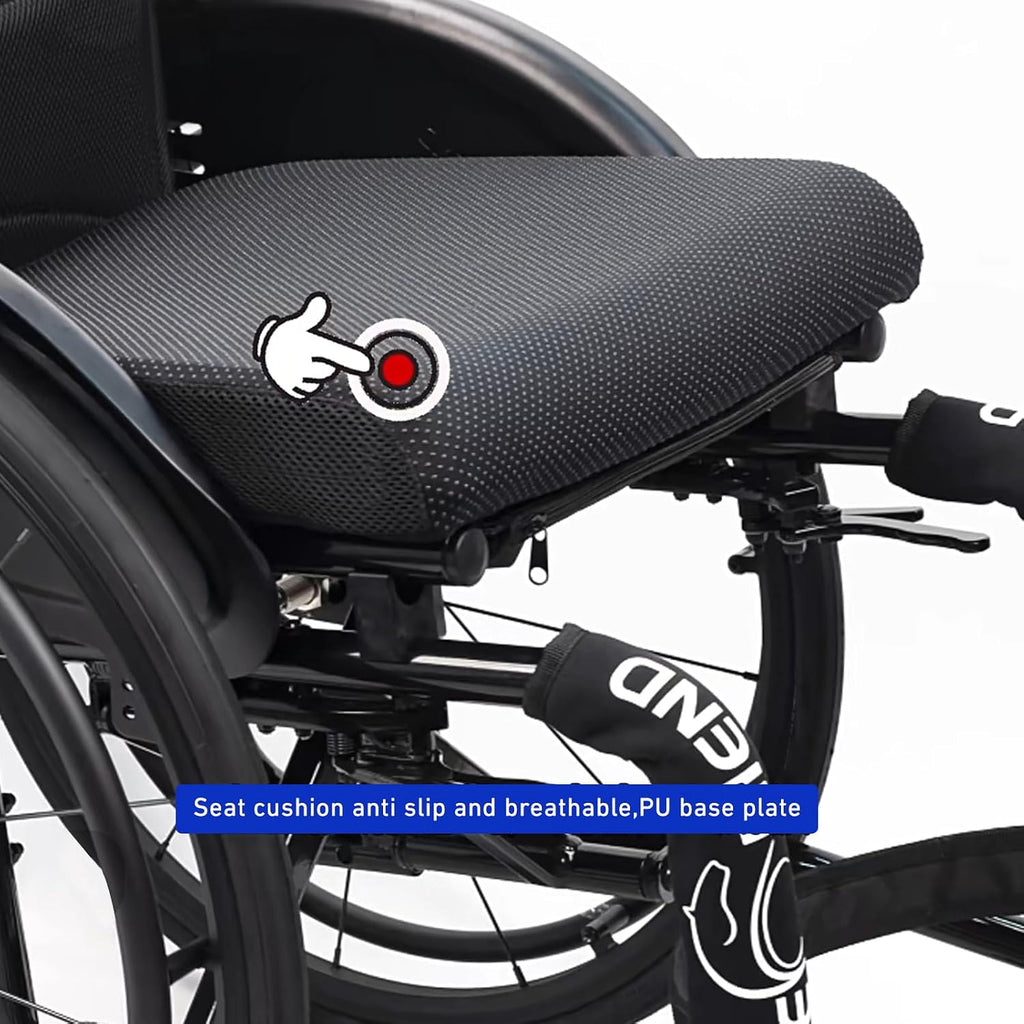 Light Wheelchair,Folding Wheelchair For Adults,Lightweight Foldable Wheelchair,Aluminum Alloy Wheelchair,Compact Wheelchair,Sports Folding Transport Wheelchair,All - Terrain Wheelchair(Size:38cm/15in,