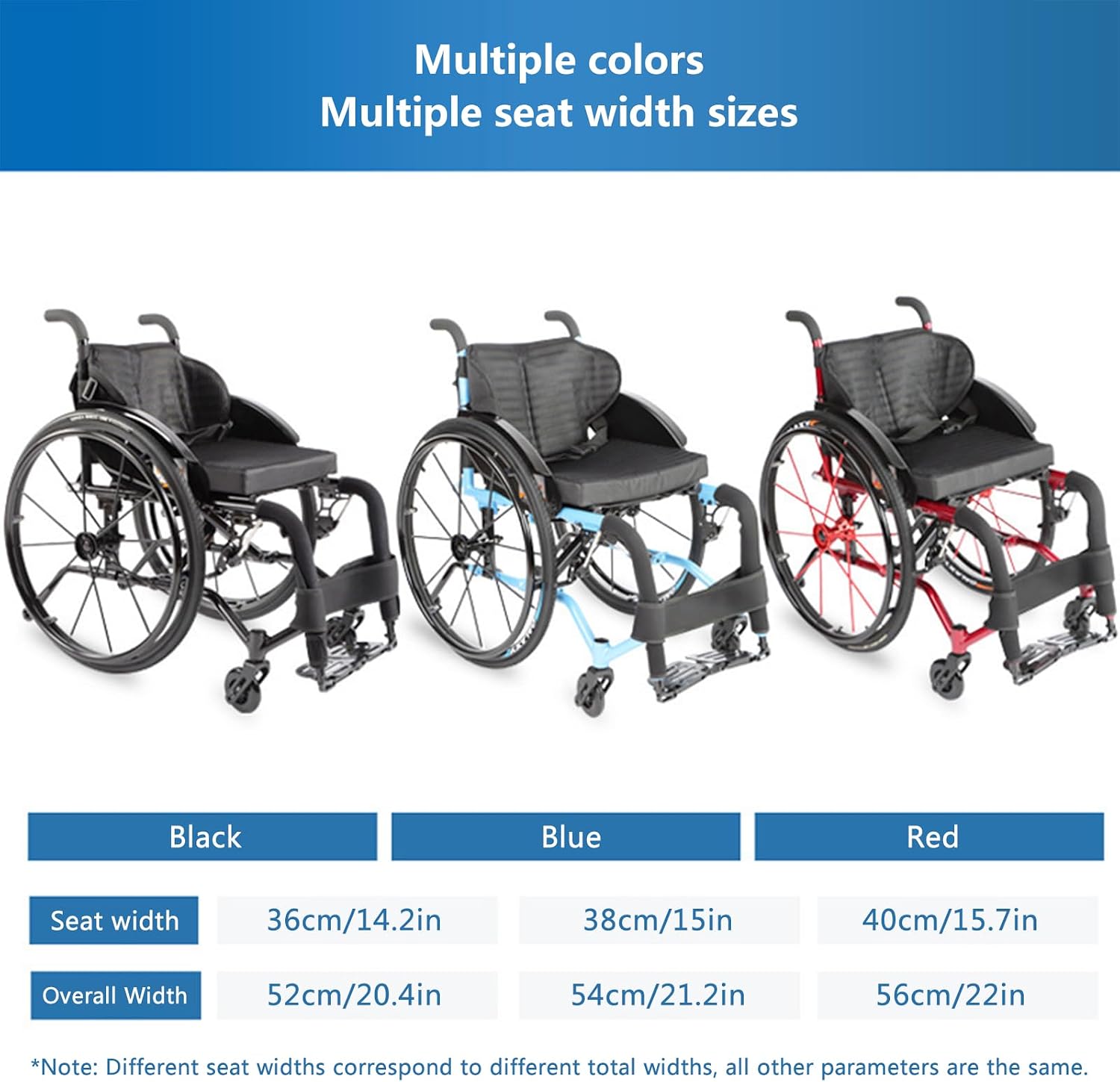 Lightweight Sports Wheelchair,Aluminum Alloy Wheelchair,Sports Folding Transport Wheelchair,Adult Self-propelled Portable Wheelchair,Handbrakes Quick Release Rear Wheels Anti-Tip Wheels(Black,36cm/14.