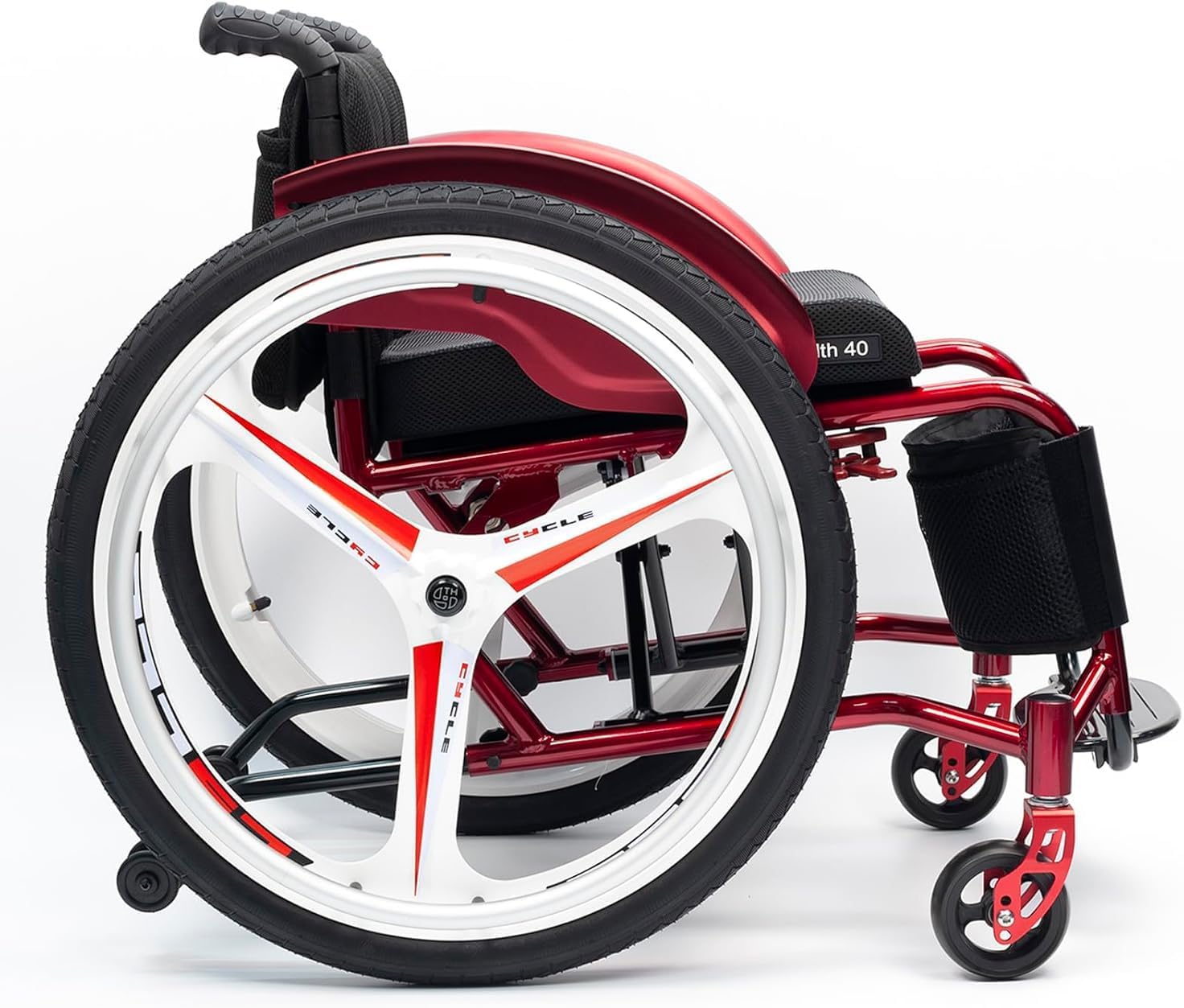 Lightweight Transport Wheelchair,Folding All-Terrain Wheelchair,Portable Self-propelled Manual Wheelchairs,Sports and Leisure Wheelchairs for Adults,Aluminum Alloy Wheelchair(Soft Backrest,38cm/15in)
