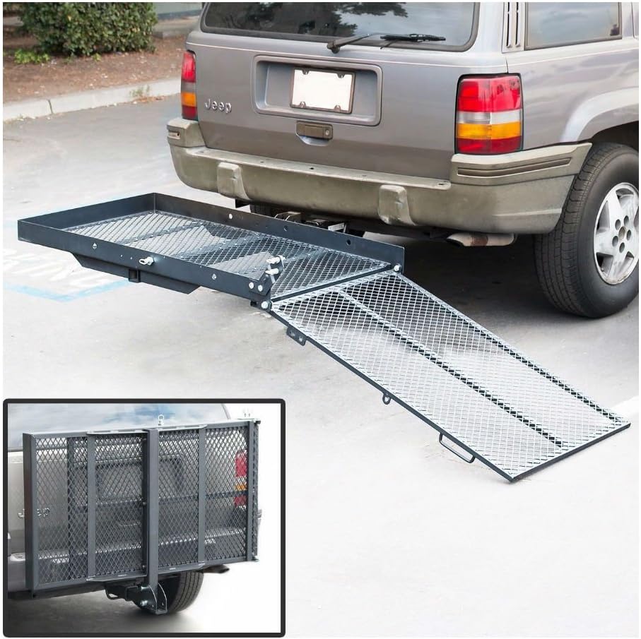 Mobility Carrier Wheelchair Scooter Rack Disability Medical Ramp Hitch Mount New
