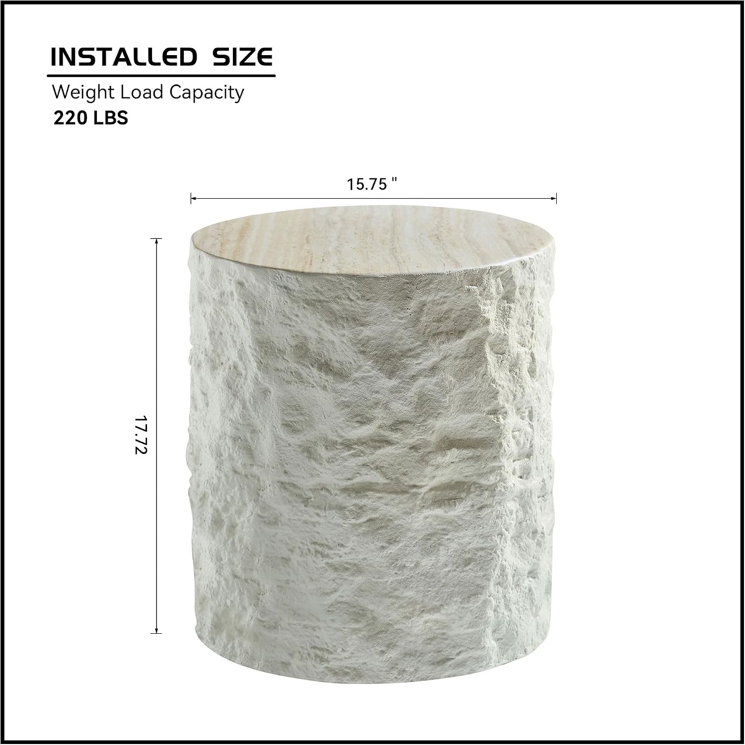 JUSTONE Round Coffee Table Set of 2,Modern Minimalist Side Tables for Living Room,Faux Marble Look，End Tables for Small Space,Home Office Decor