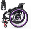 Folding Sports Portable Wheelchairs,Transport Wheelchair,Manual Wheelchair,Aluminum Alloy Wheelchair,Lightweight Wheel Chair For Adults,Quick Release Rear Wheels,Anti-Tip Wheels(Size:Seat width 34cm/1