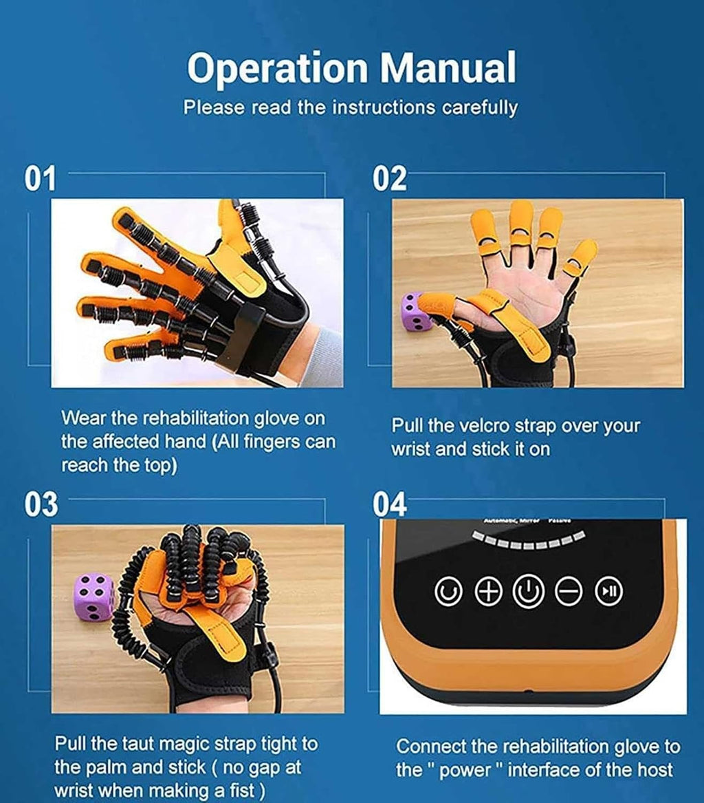 Disability Aids Rehabilitation Equipment Protector Exoskeleton Manual Training for Stroke Hemiplegia Hand Function Recovery Relief Finger Cramps,Right-L