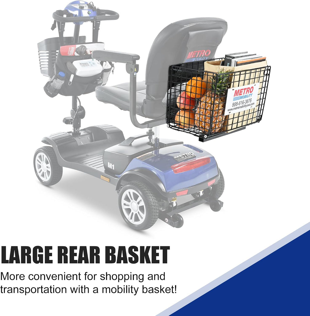 Folding Mobility Scooter for Seniors 4 Wheel Scooter for Adults Electric Medical Scooter Compact for Travel - Electric Powered Wheelchair Device - Compact Heavy Duty Mobile(M1 Blue)