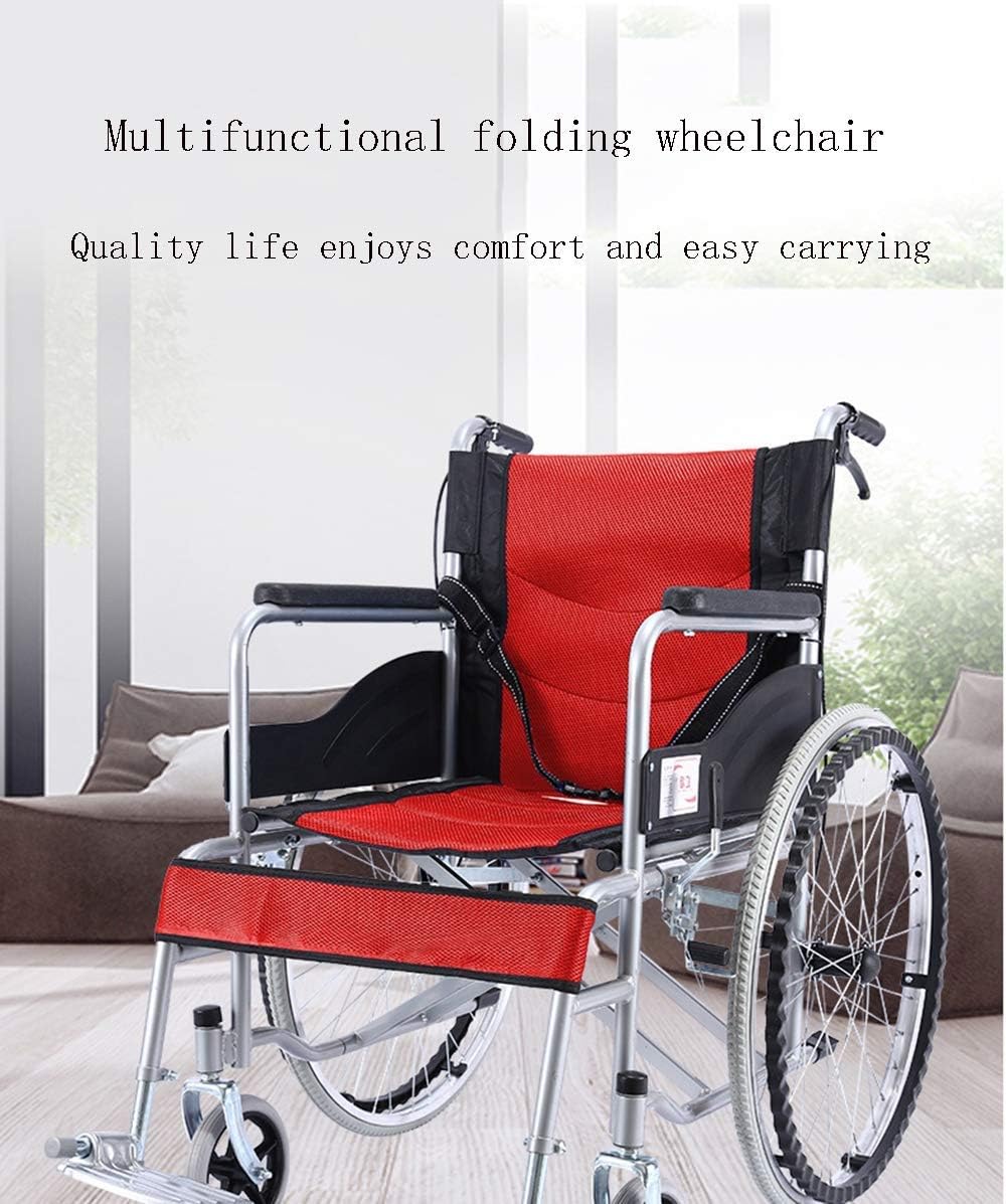 Folding Elderly Lightweight Manual Household Mobile Portable Wheelchair Free Inflatable Scooter
