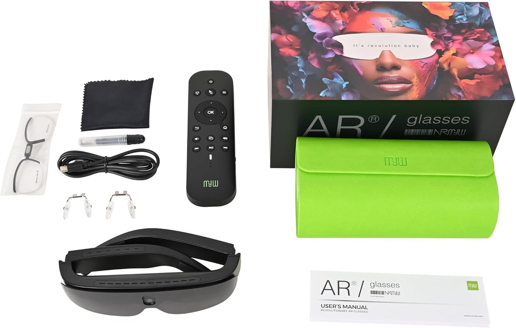 AR Glasses - Watch Movies, Netflix, & YouTube | Record Videos & Take Pictures, & Listen to Music | Translate Languages in Real Time | Enhance Your Social Media Immersion | Download Apps