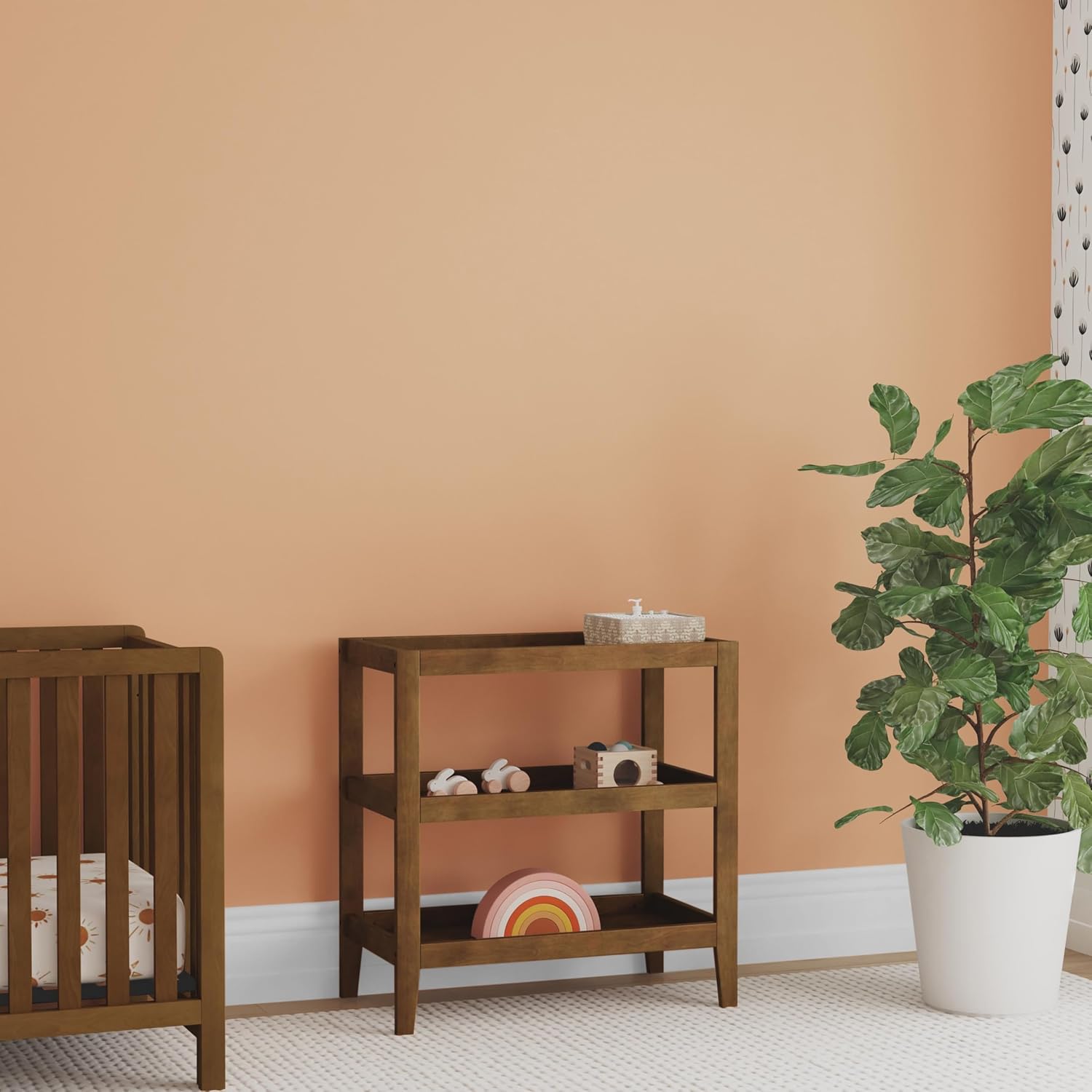 Carter's by Davinci Colby Changing Table in Walnut, GREENGUARD Gold Certified