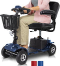 Vive Mobility Scooter (Series A) - 4 Wheel Electric Powered Wheelchair Mobile Device for Adults, Seniors - TSA Approved Wheel Chair, Compact, Travel - Long Range Battery, Shock Absorbing (Blue)