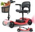 Metro Electric Mobility Scooter for Seniors Foldable, Folding Mobility Scooter 20 Miles Range 300lbs, Lightweight All-Terrain 4 Wheel Scooters for Elderly Adults Handicap Bariatric