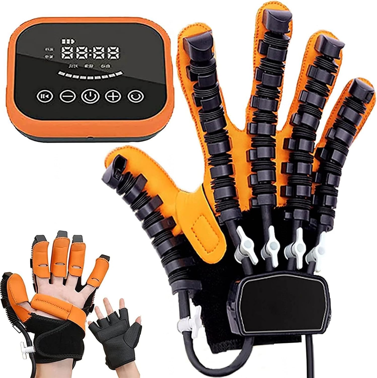 Disability Aids Rehabilitation Equipment Protector Exoskeleton Manual Training for Stroke Hemiplegia Hand Function Recovery Relief Finger Cramps,Right-L